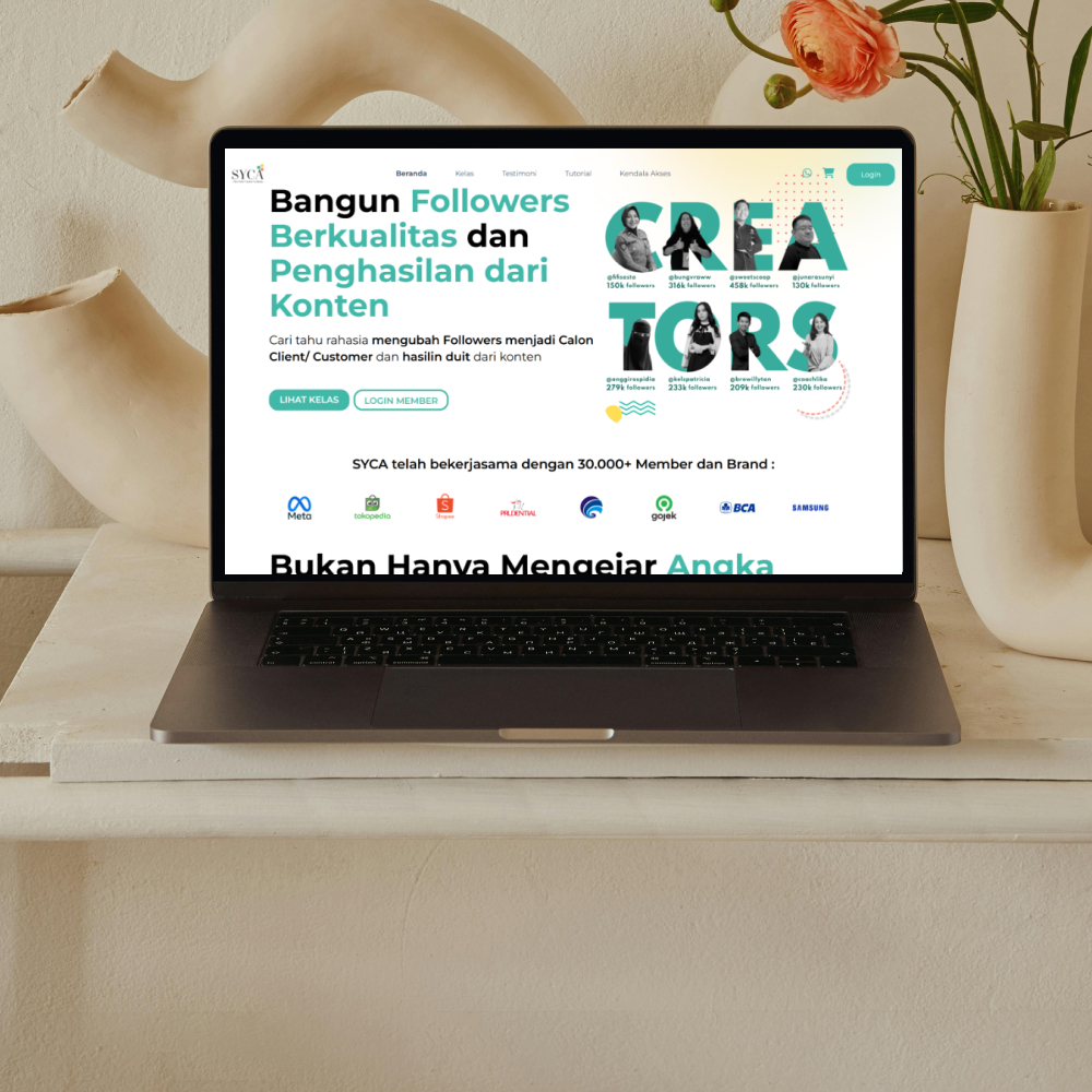 Jaringkarya proyek pengembangan website syca online platform education